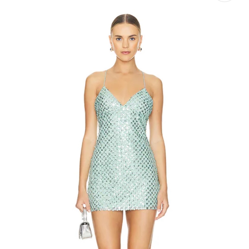 Superdown Kenya Mini Dress Light Blue